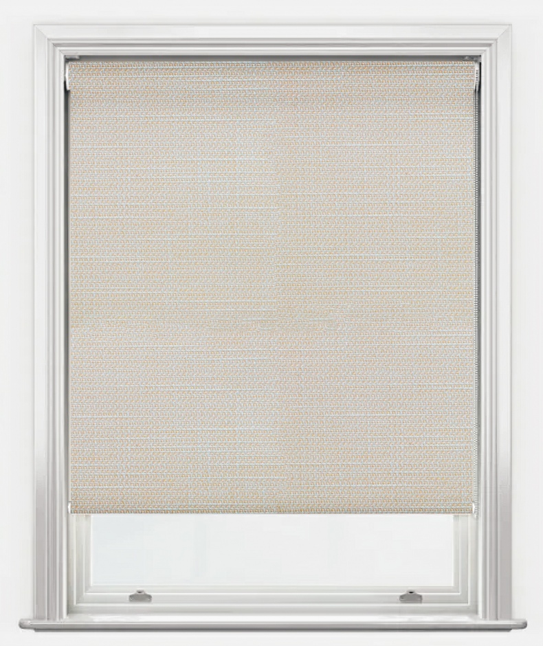 Linesque and Belice  thermal backed roller blind range Linesque Almond. Thermal Backed  (4302)