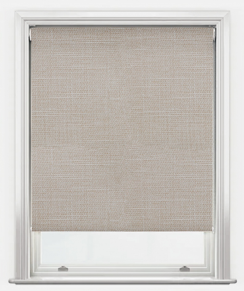 Linesque and Belice  thermal backed roller blind range Linesque Raffia. Thermal Backed (4304)
